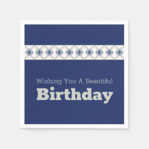 Blått Blommigt, mönstrad accent