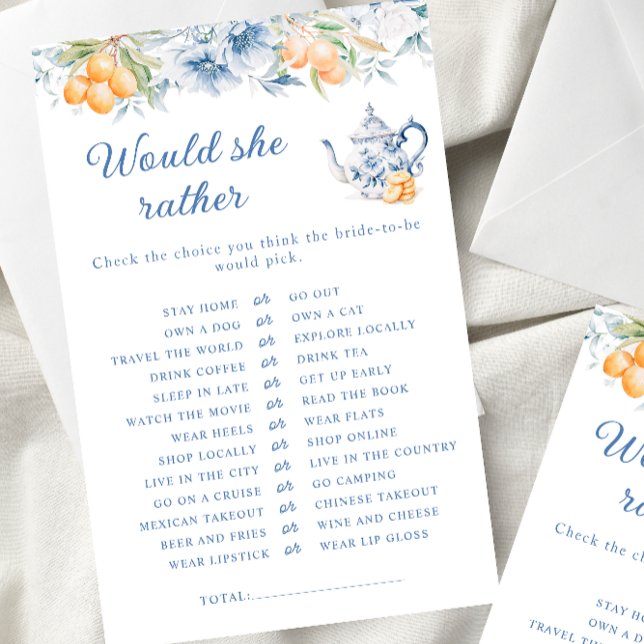 Blått Blommigt Tea Pot skulle vara att hon snarare (Skapare uppladdad)