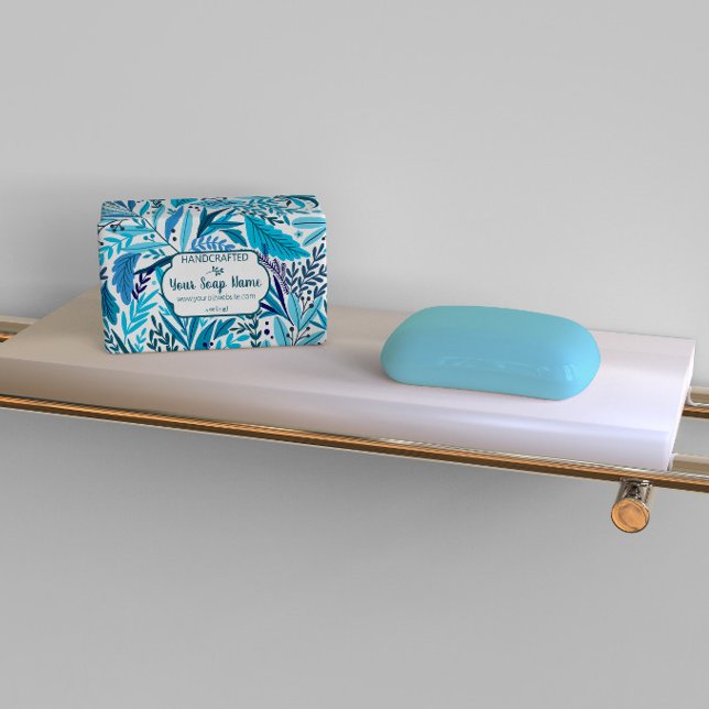 Blått Blommigt Tvål Figur Pappra Lakan (Skapare uppladdad)