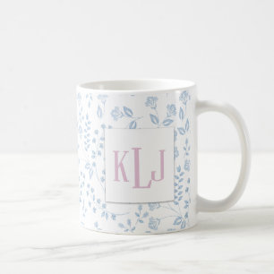 Blått Blommönster 11 oz Classic Mugg