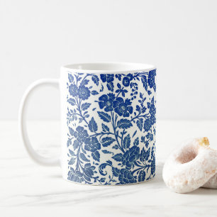 Blått Blommönster Kaffemugg