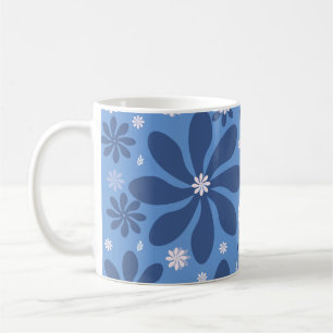 Blått Blommönster - Snyggt Acces Kaffemugg