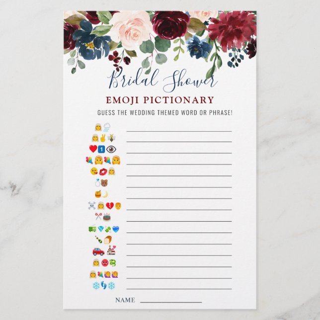 Blått  blomningsspel i burgundsflottan (Framsida)