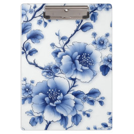 Blått Bloom Metall Clip Pad