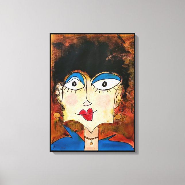 Blått blus canvastryck (Framsida)