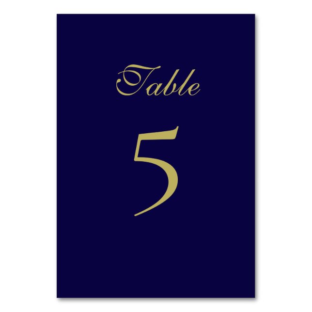 Blått Bordsnummer för royal (Framsidan)