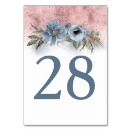 Blått Bordsnummer i ro och Dusty Guld