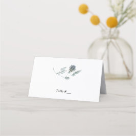 Blått botaniskt Inslag Bröllop-eskort/ Placeringskort