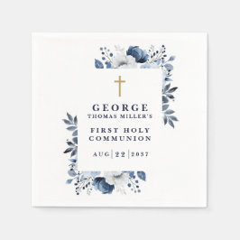 Blått botaniskt Modern Heliga Communion Pappersservett