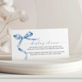 Blått Bow-Visning, babyskyddskort för babykläder Tilläggskort