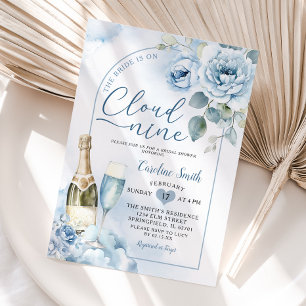 Blått Bride är Cloud Nine Möhippa Inbjudningar