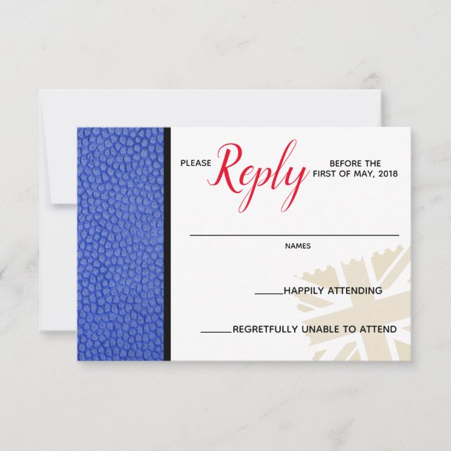 Blått brittiskt passsvarskort OSA kort (Framsida)