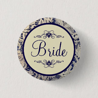 Blått Bröllop-Bride i ivorianska Snöre Knapp