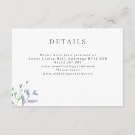 Blått Bröllop-kort för nödsituationer, delikat Fra Tilläggskort