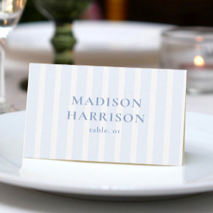 Blått Bröllop Namn-monteringskort DIG Inbjudningar