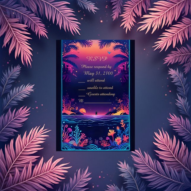 blått bröllop OSA för kustvide Kort (Skapare uppladdad)