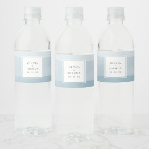 Blått Bröllop-Vattenflaska, etikett