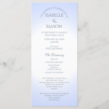 Blått Bröllopsprogram