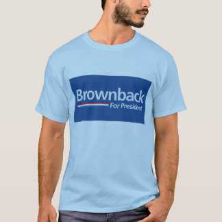 Blått Brownback för presidentskjorta T-shirt