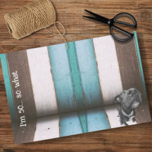 Blått brunt nyttigt 50:e Hund - stäng upp frågepap