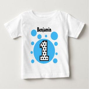 BLÅTT BUBBLAR 1st den åriga gåvan för födelsedag T-shirt