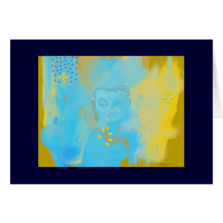 blått buddha hälsningskort