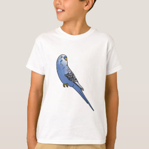 Blått Budgie T-shirt