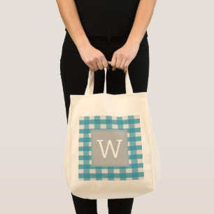 Blått Buffalo Play Monogram Tote Bag Tygkasse