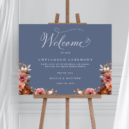 Blått, burgundi och Rosa Ceremonisk signatur utan  Poster