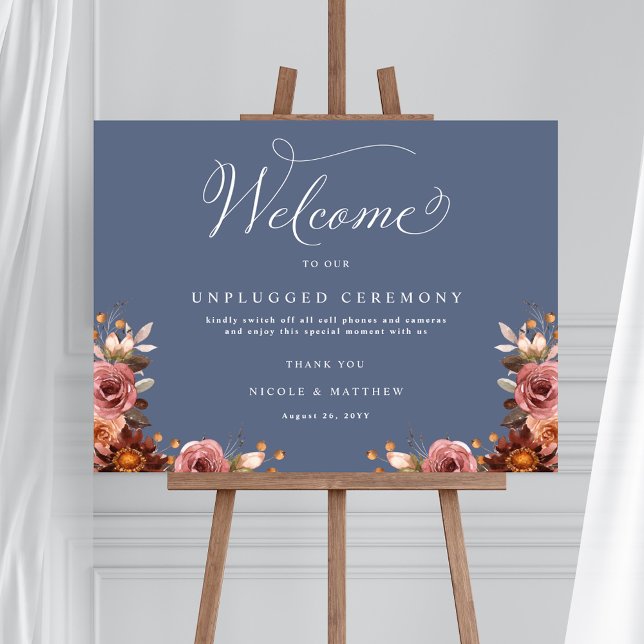 Blått, burgundi och Rosa Ceremonisk signatur utan  Poster (Skapare uppladdad)