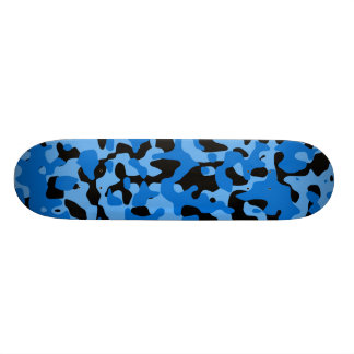 Blått Camo Old School Skateboard Bräda 18 Cm