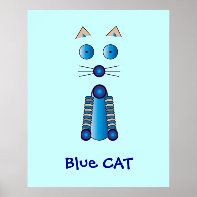 Blått CAT Poster (Framsidan)
