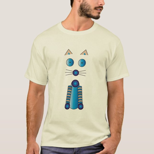 Blått CAT Tee Shirt (Framsida)