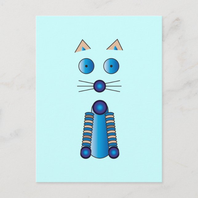 Blått CAT Vykort (Framsida)