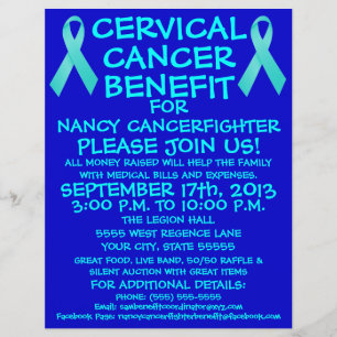 Blått Cervical Cancer Benefit Flyer