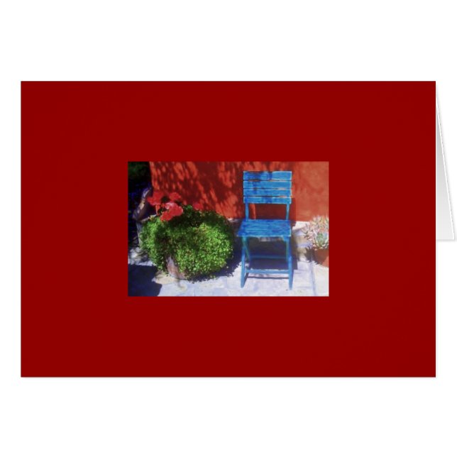 Blått Chair2 OBS Kort (Framsidan Horizontal)