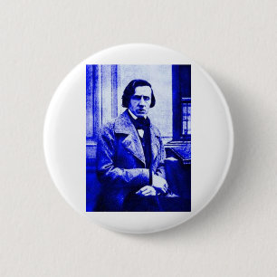 Blått Chopin Knapp