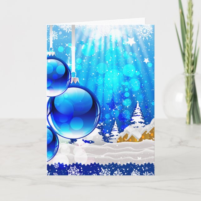 "Blått Chrismas ", Helgkort (Framsida)
