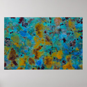 Blått Chrysocolla Jasper Poster