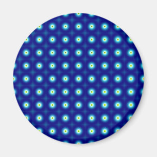 Blått cirklar rundamagneten magnet