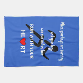 Blått citattecken för sportmotiv kökshandduk