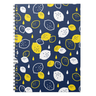 Blått citronkonst - fräschning av Citrus Design Anteckningsbok