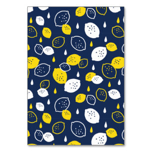 Blått citronkonst - fräschning av Citrus Design Bordsnummer