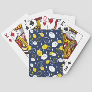 Blått citronkonst - fräschning av Citrus Design Casinokort