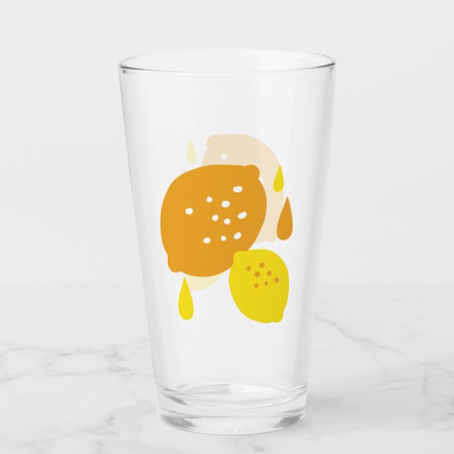 Blått citronkonst - fräschning av Citrus Design Glaskopp (Framsida)
