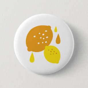 Blått citronkonst - fräschning av Citrus Design Knapp