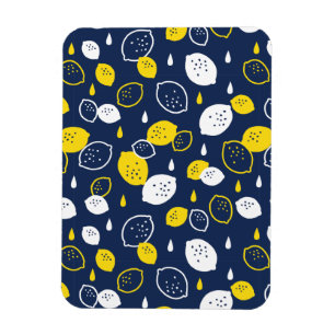 Blått citronkonst - fräschning av Citrus Design Magnet