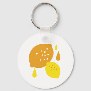 Blått citronkonst - fräschning av Citrus Design Nyckelring