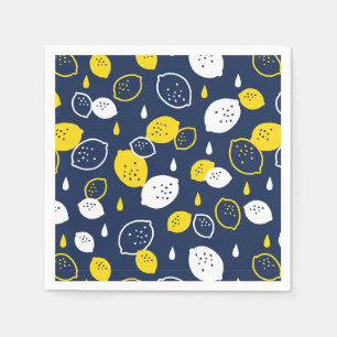 Blått citronkonst - fräschning av Citrus Design Pappersservett