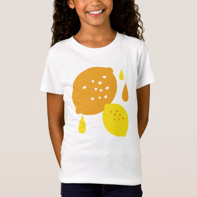 Blått citronkonst - fräschning av Citrus Design T Shirt (Framsida)